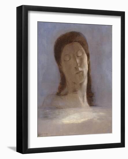 Closed Eyes, 1890-Odilon Redon-Framed Giclee Print