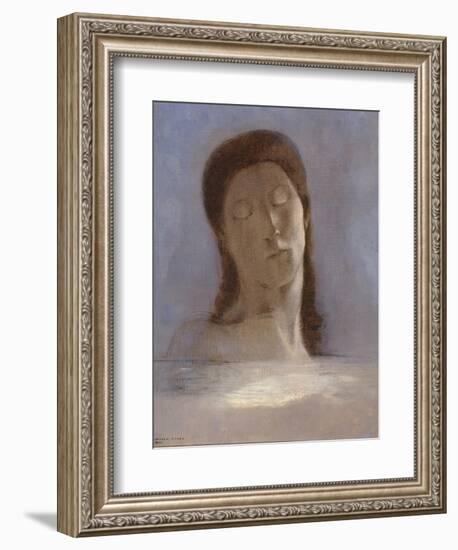 Closed Eyes, 1890-Odilon Redon-Framed Giclee Print