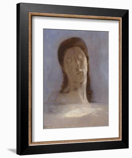 Closed Eyes, 1890-Odilon Redon-Framed Giclee Print