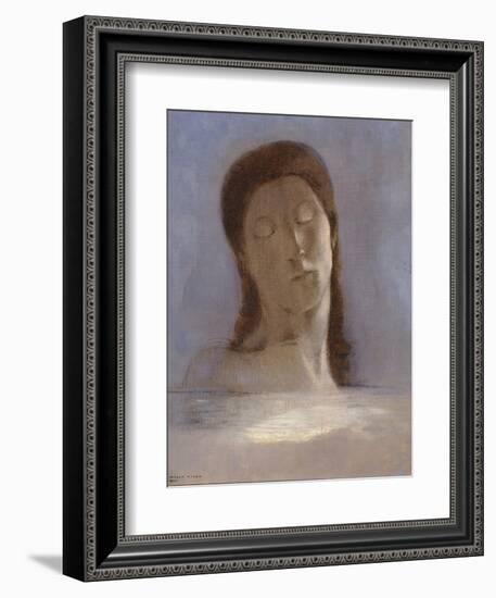 Closed Eyes, 1890-Odilon Redon-Framed Giclee Print