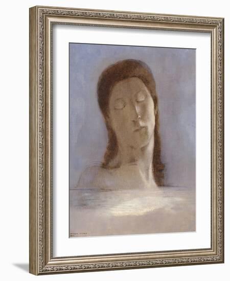 Closed Eyes-Odilon Redon-Framed Giclee Print