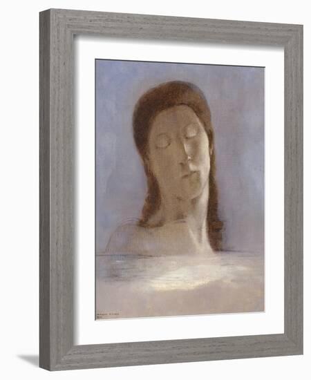 Closed Eyes-Odilon Redon-Framed Giclee Print