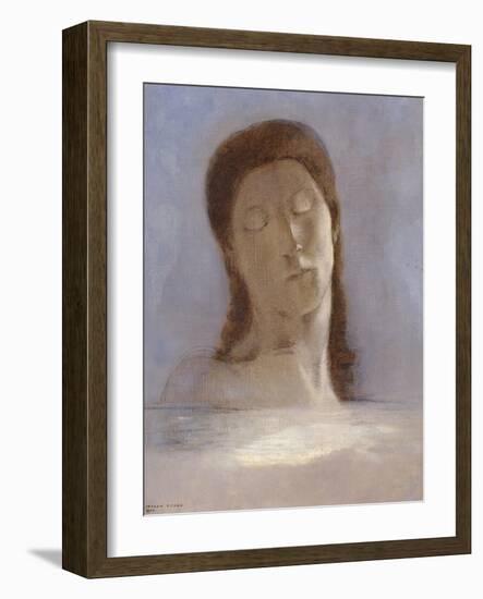 Closed Eyes-Odilon Redon-Framed Giclee Print