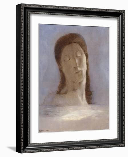 Closed Eyes-Odilon Redon-Framed Giclee Print