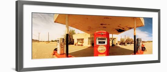 Closed Gas Station, Route 66, USA-null-Framed Photographic Print