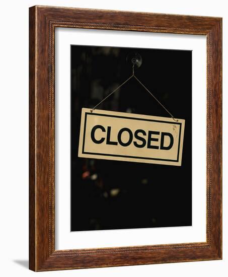 Closed Sign at Pike Place Market-Paul Souders-Framed Photographic Print
