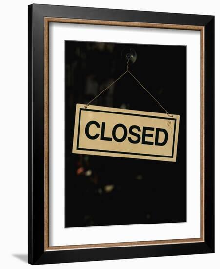 Closed Sign at Pike Place Market-Paul Souders-Framed Photographic Print