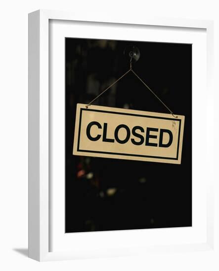 Closed Sign at Pike Place Market-Paul Souders-Framed Photographic Print