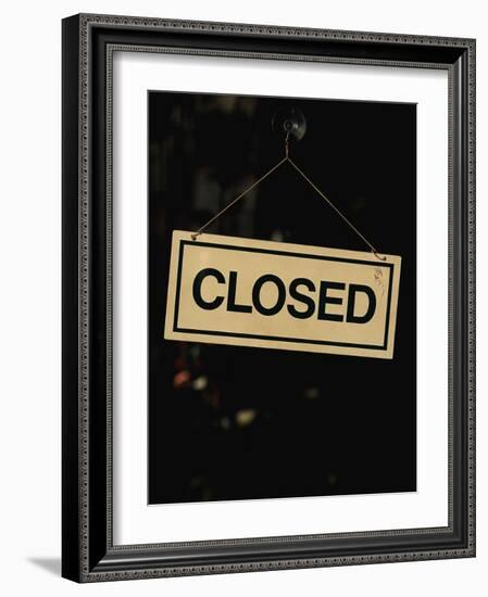 Closed Sign at Pike Place Market-Paul Souders-Framed Photographic Print