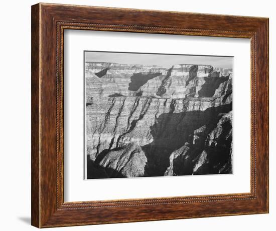 Closer View Of Cliff Formation "Grand Canyon From North Rim 1941" Arizona. 1941-Ansel Adams-Framed Art Print