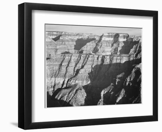 Closer View Of Cliff Formation "Grand Canyon From North Rim 1941" Arizona. 1941-Ansel Adams-Framed Art Print