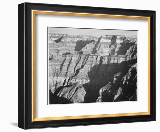 Closer View Of Cliff Formation "Grand Canyon From North Rim 1941" Arizona. 1941-Ansel Adams-Framed Art Print