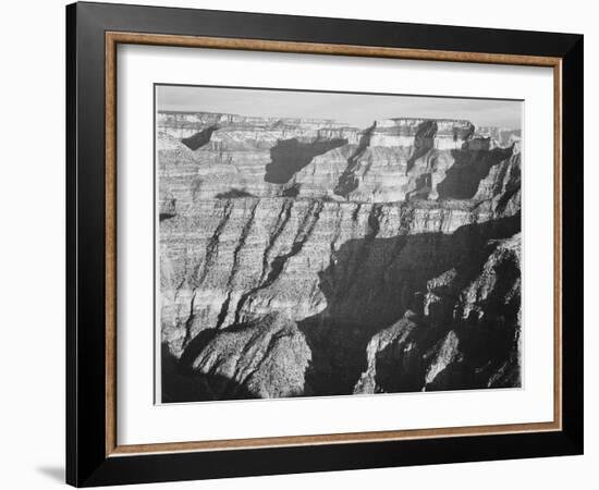 Closer View Of Cliff Formation "Grand Canyon From North Rim 1941" Arizona. 1941-Ansel Adams-Framed Art Print