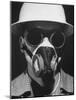 Closeup a A Man Wearing a Safety Helmet, Mask and Goggles-Andreas Feininger-Mounted Photographic Print