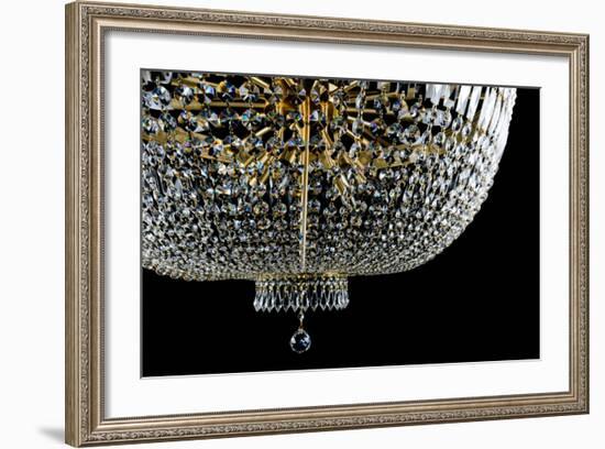 Closeup Contemporary Glass Chandelier-mj_23-Framed Photographic Print