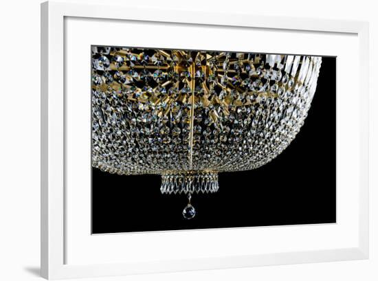 Closeup Contemporary Glass Chandelier-mj_23-Framed Photographic Print