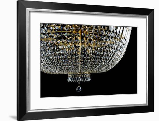 Closeup Contemporary Glass Chandelier-mj_23-Framed Photographic Print