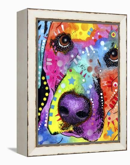 Closeup Labrador-Dean Russo-Framed Premier Image Canvas