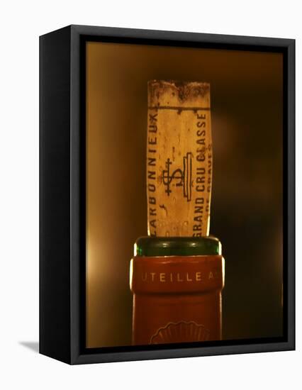 Closeup of a Bottle, Chateau Carmonnieux, Grand Cru Classe De Graves-Per Karlsson-Framed Premier Image Canvas