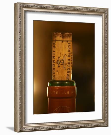 Closeup of a Bottle, Chateau Carmonnieux, Grand Cru Classe De Graves-Per Karlsson-Framed Photographic Print