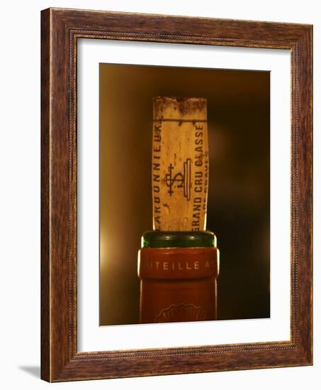 Closeup of a Bottle, Chateau Carmonnieux, Grand Cru Classe De Graves-Per Karlsson-Framed Photographic Print