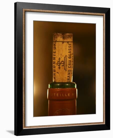 Closeup of a Bottle, Chateau Carmonnieux, Grand Cru Classe De Graves-Per Karlsson-Framed Photographic Print