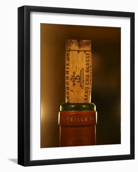 Closeup of a Bottle, Chateau Carmonnieux, Grand Cru Classe De Graves-Per Karlsson-Framed Photographic Print