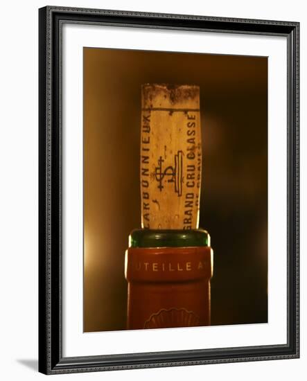 Closeup of a Bottle, Chateau Carmonnieux, Grand Cru Classe De Graves-Per Karlsson-Framed Photographic Print