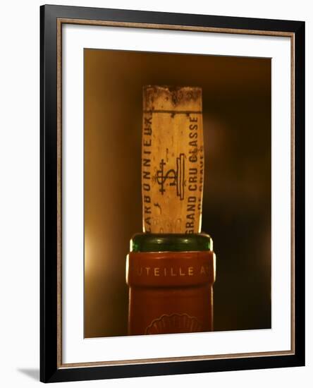 Closeup of a Bottle, Chateau Carmonnieux, Grand Cru Classe De Graves-Per Karlsson-Framed Photographic Print