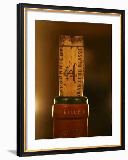 Closeup of a Bottle, Chateau Carmonnieux, Grand Cru Classe De Graves-Per Karlsson-Framed Photographic Print