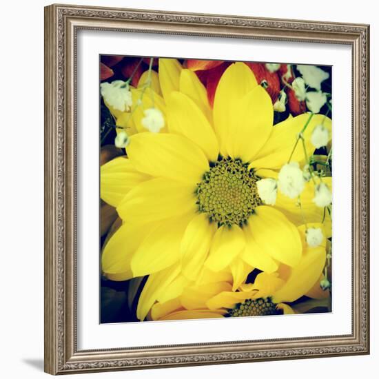 Closeup Of A Flower Bouquet, With A Retro Effect-nito-Framed Photographic Print