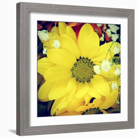 Closeup Of A Flower Bouquet, With A Retro Effect-nito-Framed Photographic Print
