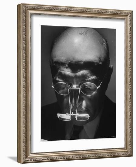 Closeup of a Jeweler Wearing Magnifier Glasses-Andreas Feininger-Framed Photographic Print