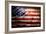 Closeup Of Grunge American Flag-STILLFX-Framed Art Print