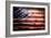 Closeup Of Grunge American Flag-STILLFX-Framed Art Print