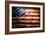 Closeup Of Grunge American Flag-STILLFX-Framed Art Print