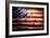 Closeup Of Grunge American Flag-STILLFX-Framed Art Print