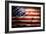 Closeup Of Grunge American Flag-STILLFX-Framed Art Print