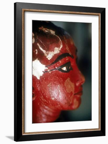 Closeup of head of Tutankhamun as a child emerging from a lotus flower. Artist: Unknown-Unknown-Framed Giclee Print