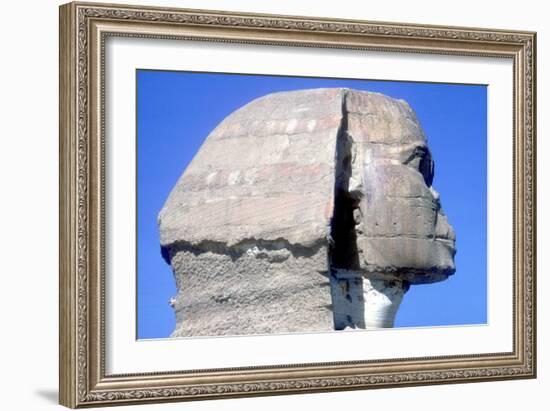 Closeup of Head Ofthe Sphinx, Period of Khafre (Chephren), 4th Dynasty, 26th Century Bc-CM Dixon-Framed Photographic Print