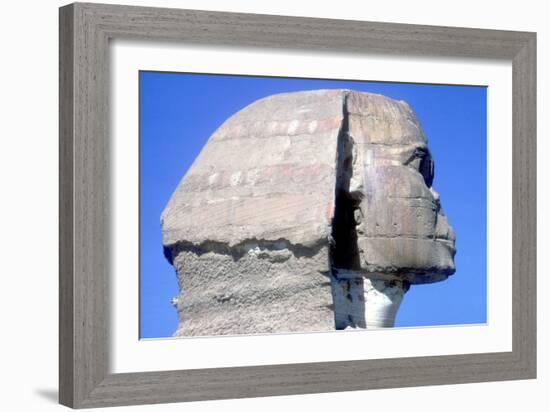 Closeup of Head Ofthe Sphinx, Period of Khafre (Chephren), 4th Dynasty, 26th Century Bc-CM Dixon-Framed Photographic Print