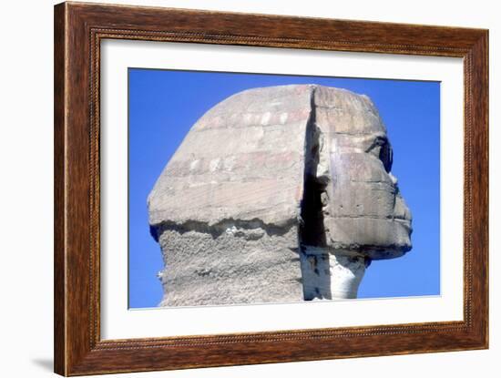 Closeup of Head Ofthe Sphinx, Period of Khafre (Chephren), 4th Dynasty, 26th Century Bc-CM Dixon-Framed Photographic Print