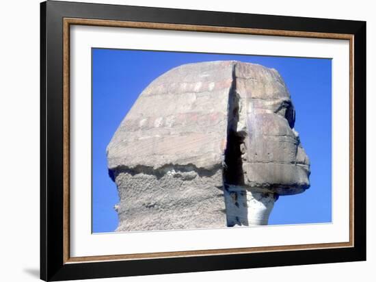 Closeup of Head Ofthe Sphinx, Period of Khafre (Chephren), 4th Dynasty, 26th Century Bc-CM Dixon-Framed Photographic Print