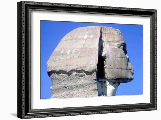 Closeup of Head Ofthe Sphinx, Period of Khafre (Chephren), 4th Dynasty, 26th Century Bc-CM Dixon-Framed Photographic Print