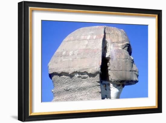 Closeup of Head Ofthe Sphinx, Period of Khafre (Chephren), 4th Dynasty, 26th Century Bc-CM Dixon-Framed Photographic Print