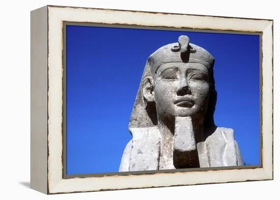 Closeup of Sphinxs Head, Temple Sacred to Amun Mut and Khons, Luxor, Egypt, C370 Bc-CM Dixon-Framed Premier Image Canvas