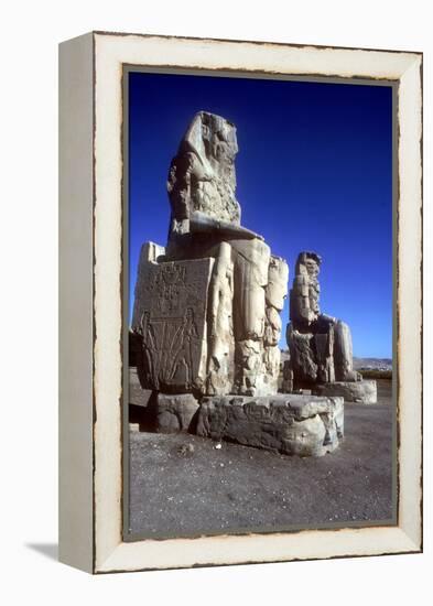 Closeup of the Colossi of Memnon, Luxor West Bank, Egypt, C1400 Bc-CM Dixon-Framed Premier Image Canvas