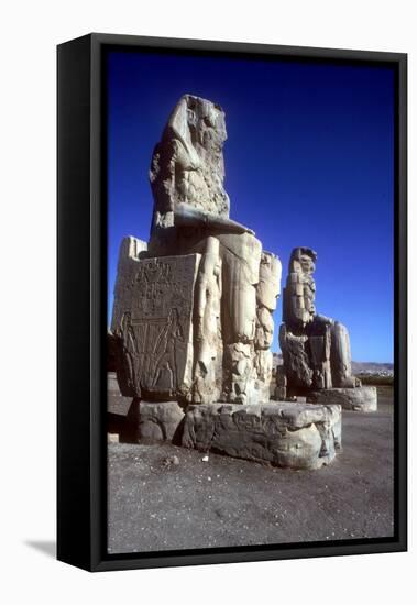 Closeup of the Colossi of Memnon, Luxor West Bank, Egypt, C1400 Bc-CM Dixon-Framed Premier Image Canvas