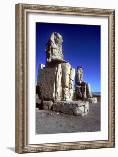 Closeup of the Colossi of Memnon, Luxor West Bank, Egypt, C1400 Bc-CM Dixon-Framed Photographic Print