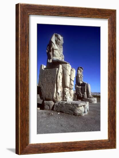 Closeup of the Colossi of Memnon, Luxor West Bank, Egypt, C1400 Bc-CM Dixon-Framed Photographic Print